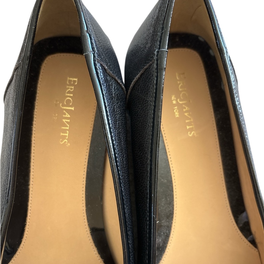 Eric Javits Comfy Black Leather Flats with Gold Detail - Never Worn - 11m - Picture 11 of 13